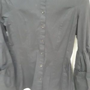 Tov Bishop Sleeve Blouse, Black, Small